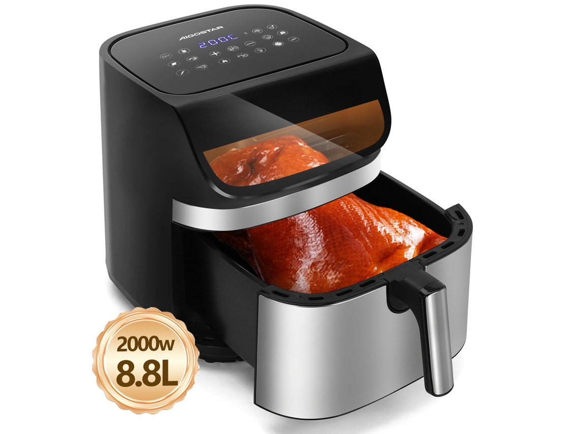 Freidora sin aceite Aigostar Omni Cook de 8,8 l y 2000 W con pantalla táctil LED y 12 menús preprogramados