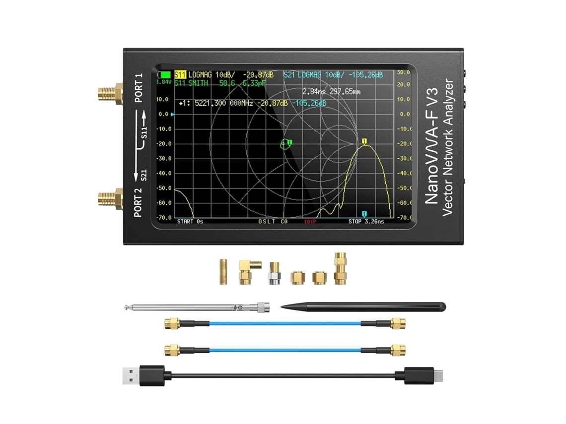 Analizador De Réseau Vectoriel D'antena Puntos Balayage Identificación Eficacia Precisa (nanovna-f