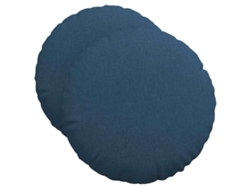 Cojines para asiento, 2 unidades, color azul, Ø50 x 19 cm, tela HARLANV1