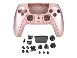 Accesorios De Repuesto Para El Mando De Ps5 Con Carcasa Y Botones Personalizables En Oro Rosa.