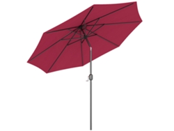 Sombrilla De Jardín Ø295x250 Cm Con Manivela Parasol Exterior Con Mecanismo De Inclinación Y Poste Desmontable De Metal Para Terraza Piscina Patio