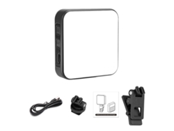 Luz LED para cámara de video y transmisión en vivo, luz para selfies para smartphone portátil con pinza