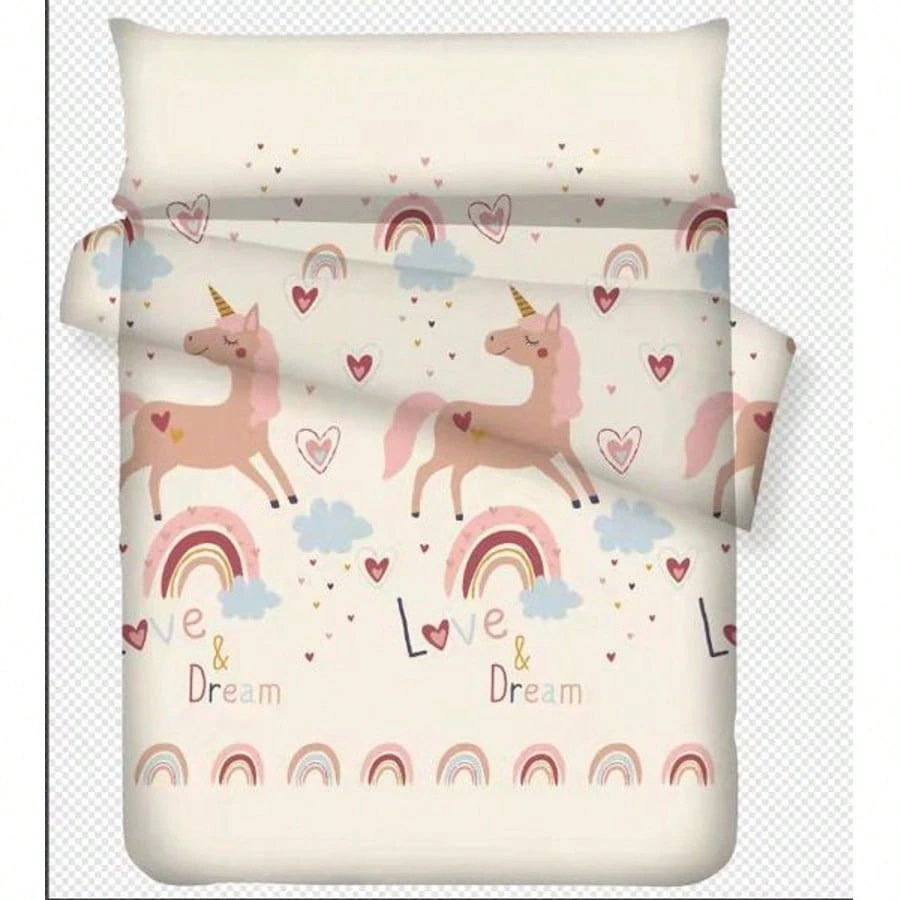 Conjunto Capa Edredom Animal Print 3 Peças Arejado Cama 90cm