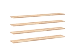 Conjunto 4 Estante Flotante VIDAXL Marrón Madera de acacia (140x20x2 cm)