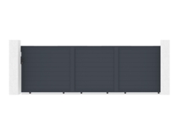 Puerta corredera 5m EIGER h.140cm aluminio gris