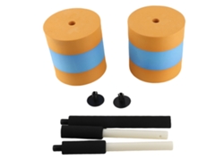 Halteres Eva Flutuantes com Peso Aquático, Antiderrapantes e Removíveis para Exercícios Aeróbicos, Laranja e Azul
