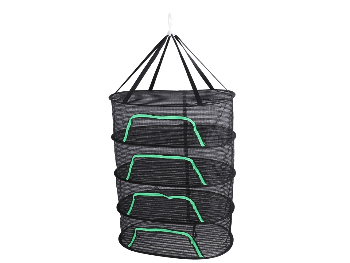 Malla De Poliéster Transpirable De 4 Capas Con Cremallera Para Colgar Y Secar Pescado, Verduras, Frutas Y Pétalos.