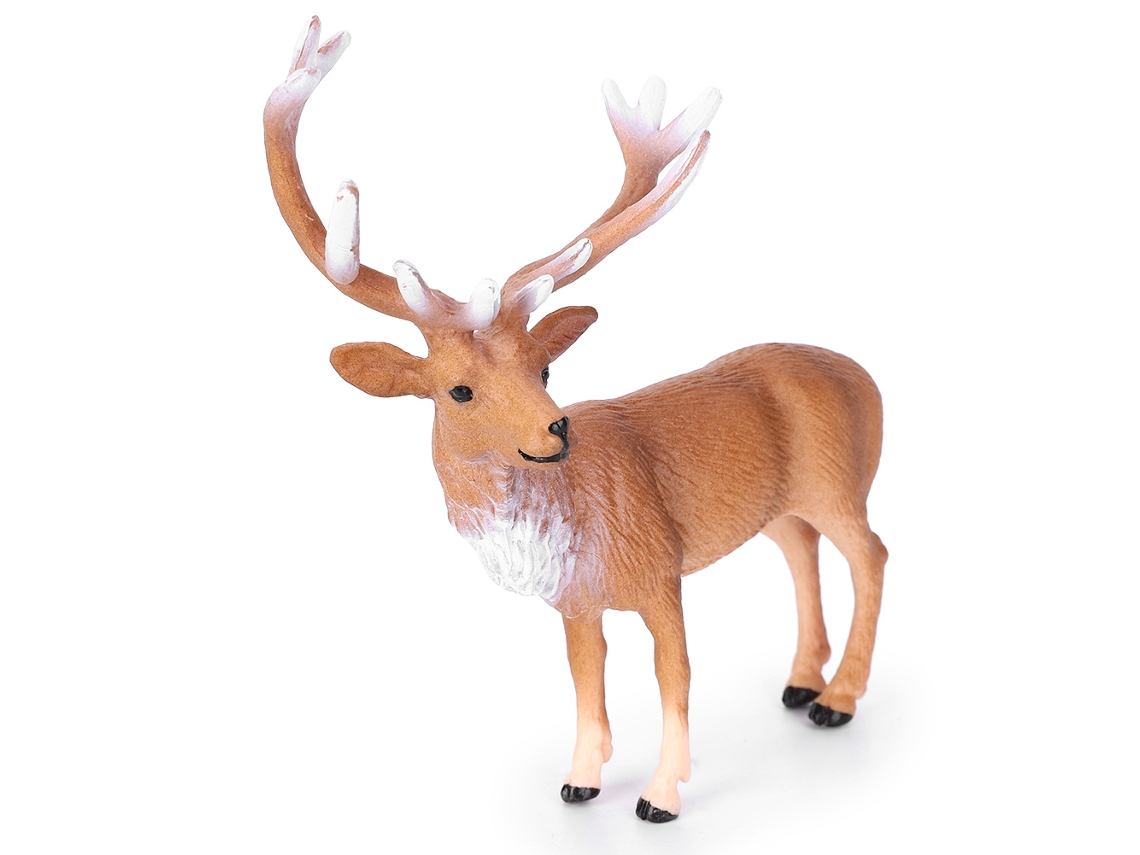 2026-modelo De Ciervo Rojo Macho Simulación Figura Animal Juguete Educativo Para Niños Decoración Hogar
