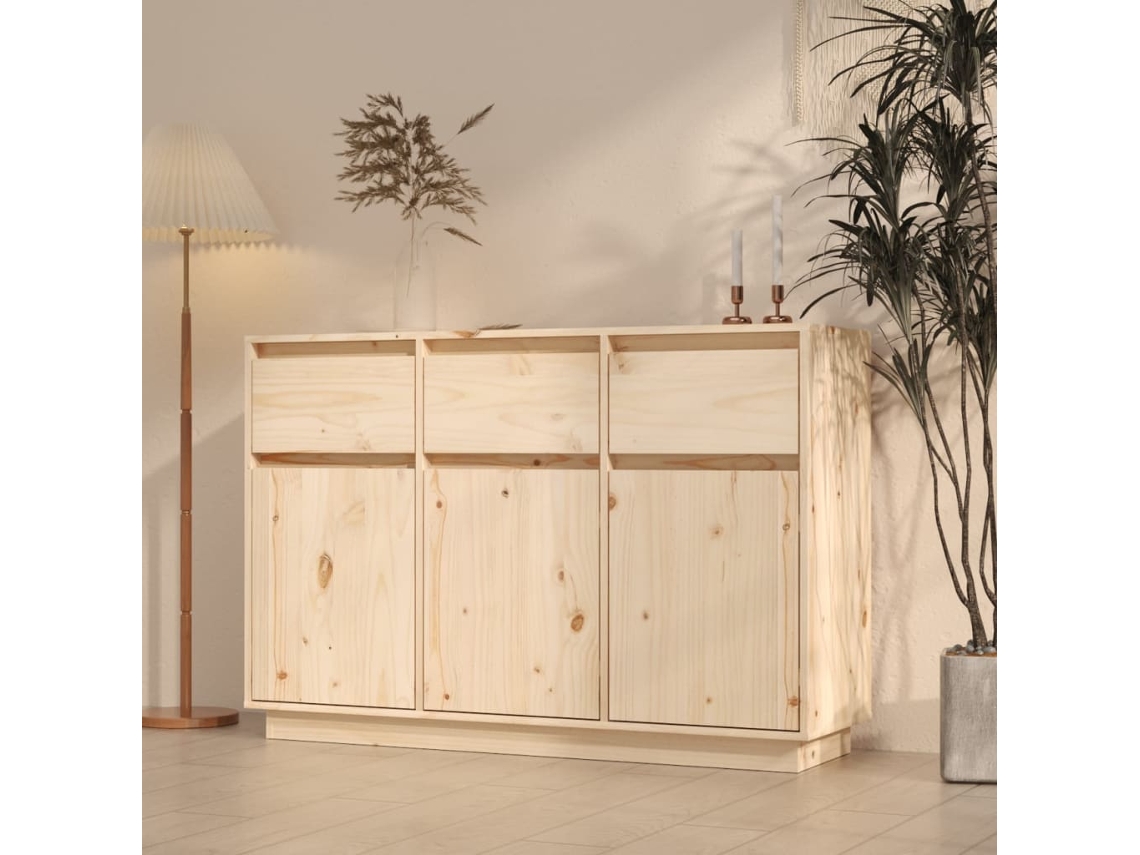 Aparadores Armario 110X34X75 Cm Madera de Pino Maciza