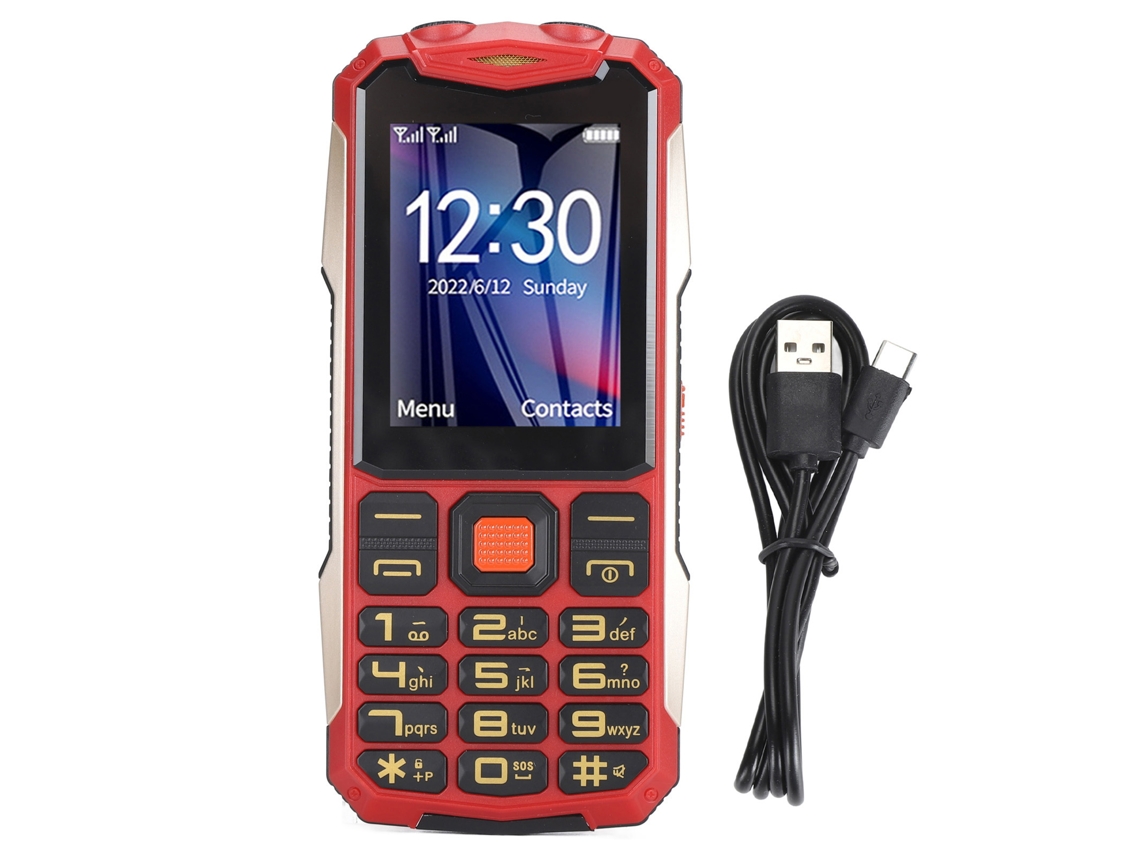 Teléfono Móvil Para Personas Mayores 2g Ultra Delgado 4800mah Doble Sim Pantalla De 2,6 Pulgadas Alarma Sos Botones Grandes