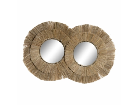 Espejo de pared DKD Home Decor Cristal Jute (117 x 6 x 77 cm)