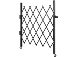 Puerta de tijera extensible Succebuy de 108 x 131 cm con ruedas móviles