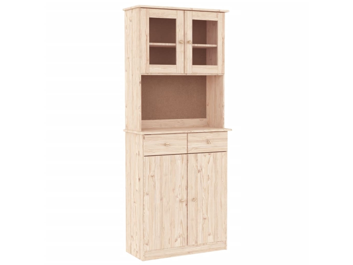 Maison Exclusive - Aparador Alto Alta Madera Maciza De Pino 77x35x188 Cm