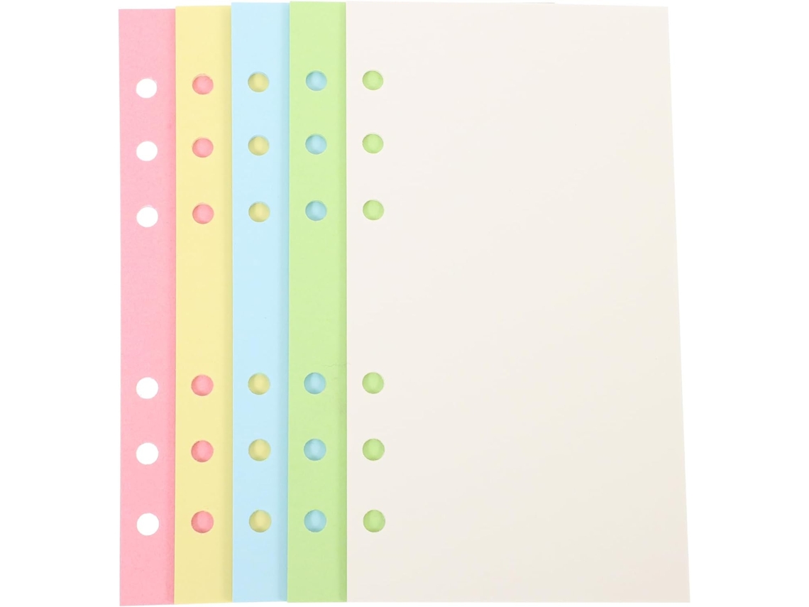 Carpeta con 100 hojas en blanco para agenda, cuaderno, bloc de notas y recargas de teléfono móvil.