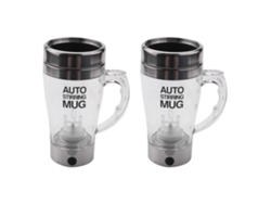 Taza térmica eléctrica automática con mezclador automático para café y té, ideal para viajes, doble aislamiento, TAISHENGDA (2 unidades)