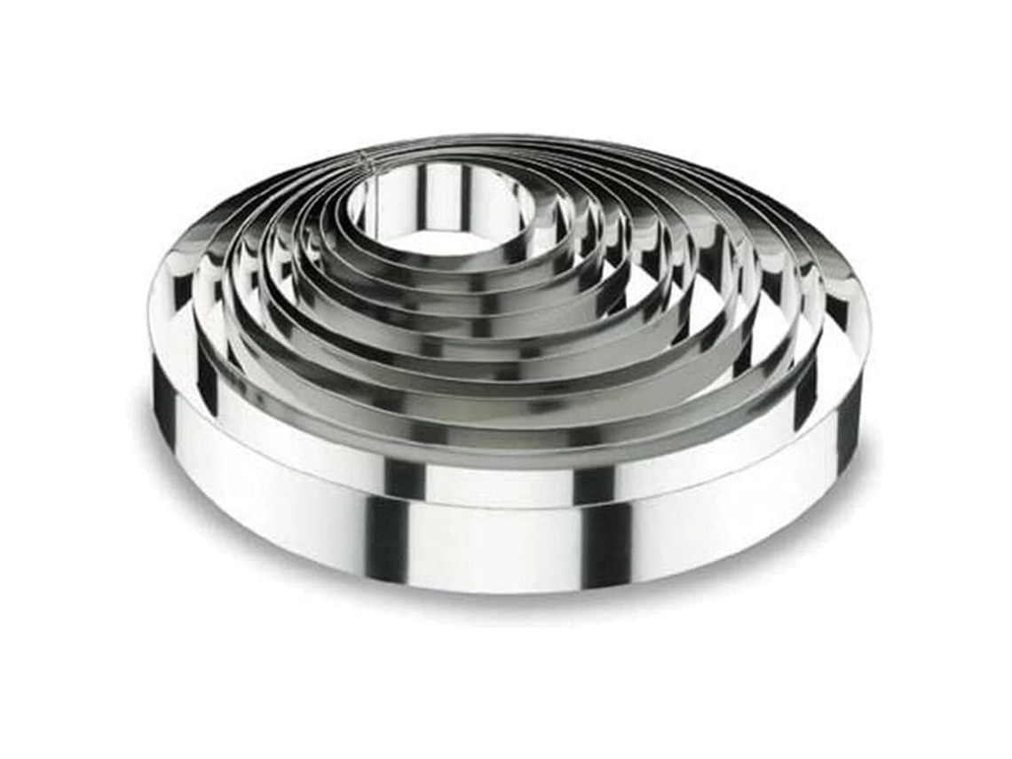 Anillo redondo de acero inoxidable para tartas LACOR 18/10 - 28X6 cm