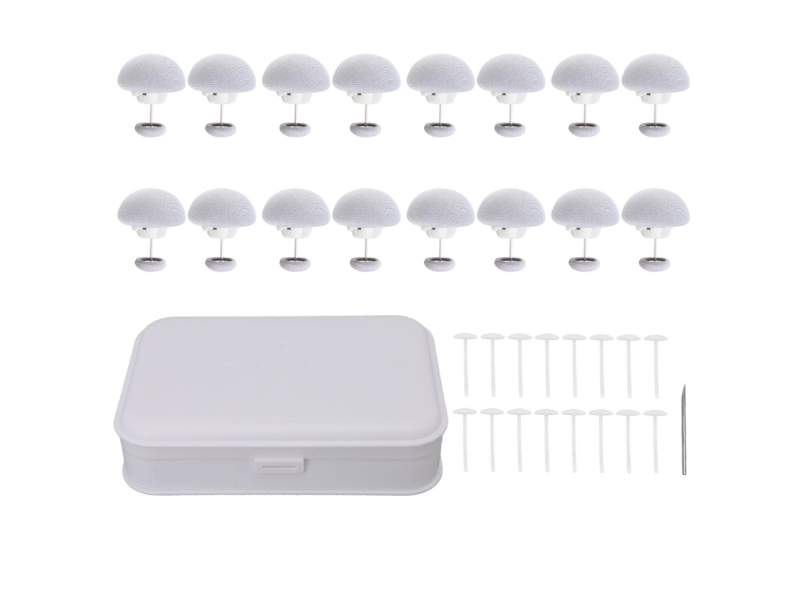 16 Clips De Plástico Con Forma De Hongo Para Sujetar Sábanas Y Edredones, Para Uso Doméstico - Gris