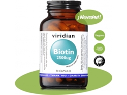 Complemento Alimentar VIRIDIAN Biotina 2500 Ug 90 Cápsulas (Citrus, Té Verde)