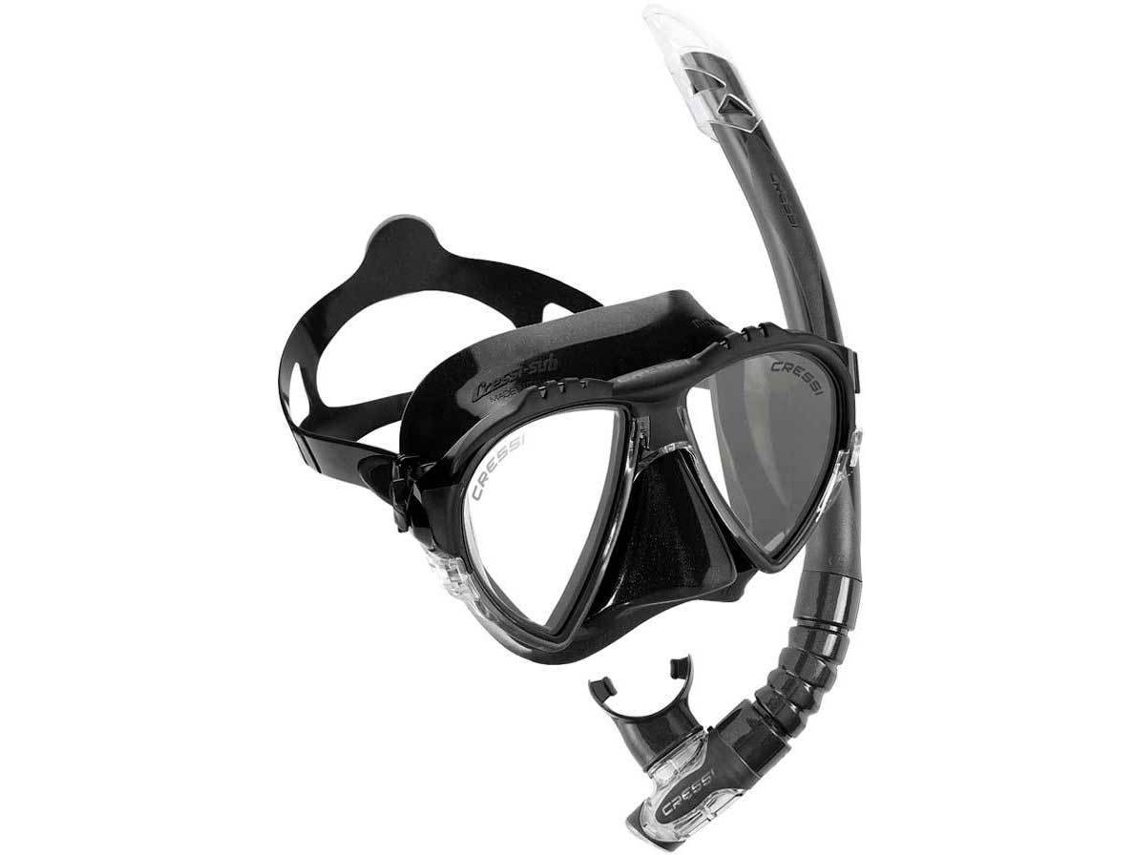 Conjunto De Máscara E Tubos Frontales de Buceo CRESSI Matrix E Gamma Dark Pack