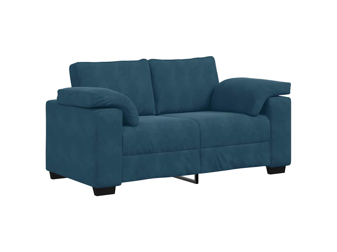 Maison Exclusive - Sofá De Dos Plazas Azul, 160x77x82 Cm, Terciopelo
