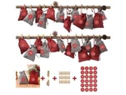 Decora La Bolsa Del Calendario De Adviento Navideño Y Crea Tus Propias Hojas Numeradas Adhesivas Personalizadas. Su Diseño Ergonómico Lo Hac