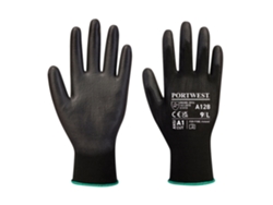 Guante Con Palma De Pu Libre De Látex - Pack Expositor Negro / Xs