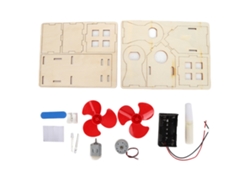 2026-juguete De Estación Eólica Mini Diy De Madera Equipo Experimental De Ciencia Física Para Niños