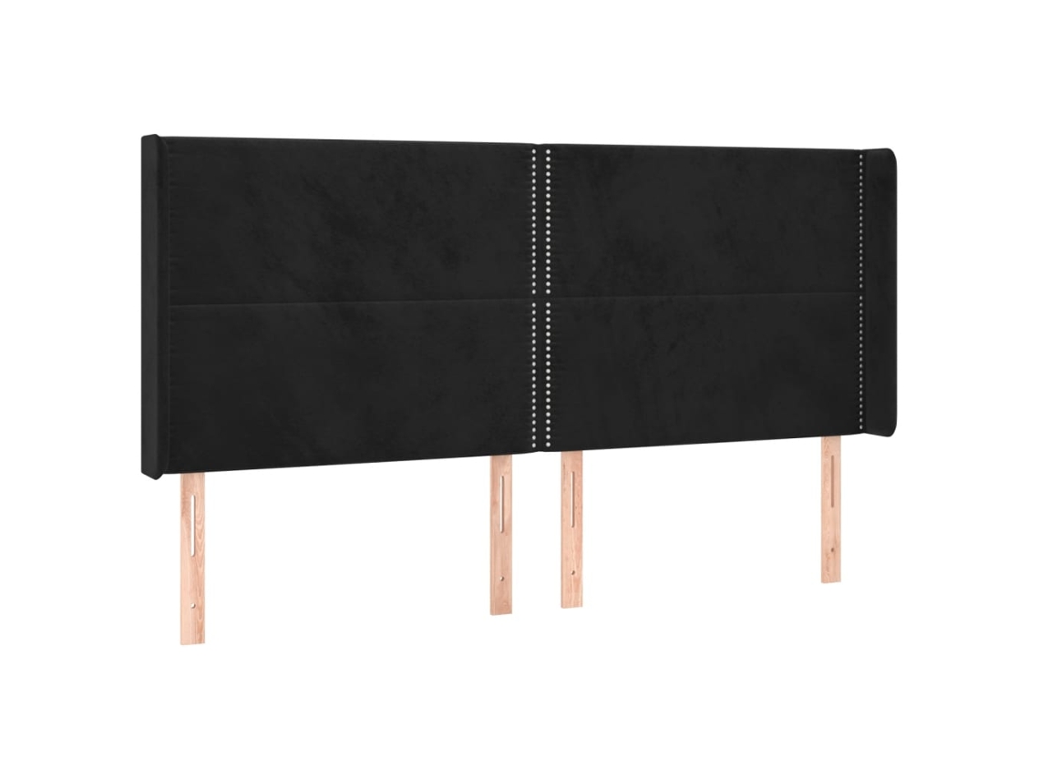 Cabecero VIDAXL Negro Terciopelo (163x16x128 cm )