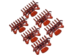 6 Peines De Plástico Con Forma De Bucle, Con Garras Entrelazadas, De Color Marrón, De 6 Cm, Para Adultos Y Niñas.