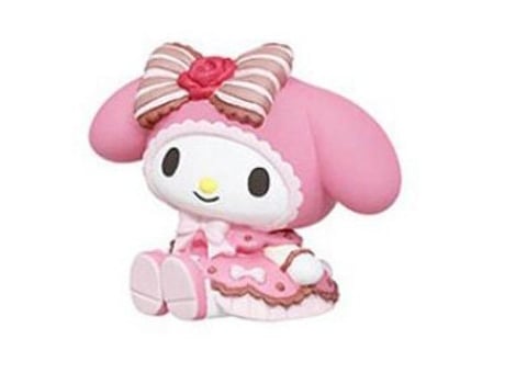 Kawaii sanrio my melody kuromi kt cat anime tokoh aksi mainan pakaian pembantu koleksi buatan tangan hadiah ornamen model pvc