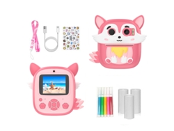 Cámara De Impresión Instantánea Para Niños Cámara Dual Hd De 48000 W Pantalla Ips De 24 Pulgadas  Rosa DIGITALLAB