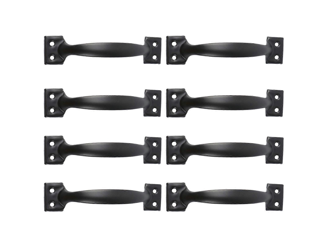 Mango De Cajón Simple 6 Pulgadas De Hierro Práctico Para Armario Gabinete Mueble Hogar 8 Piezas 14x3.4cm Como Se Muestra