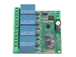 Módulo de relé Bluetooth de 4 canales con control remoto para hogar inteligente, 12 V CC, con alta resistencia a las interferencias.