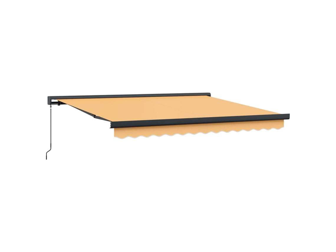 Toldo retráctil Vidaxl color arena, 400 × 300 cm, tela y metal.