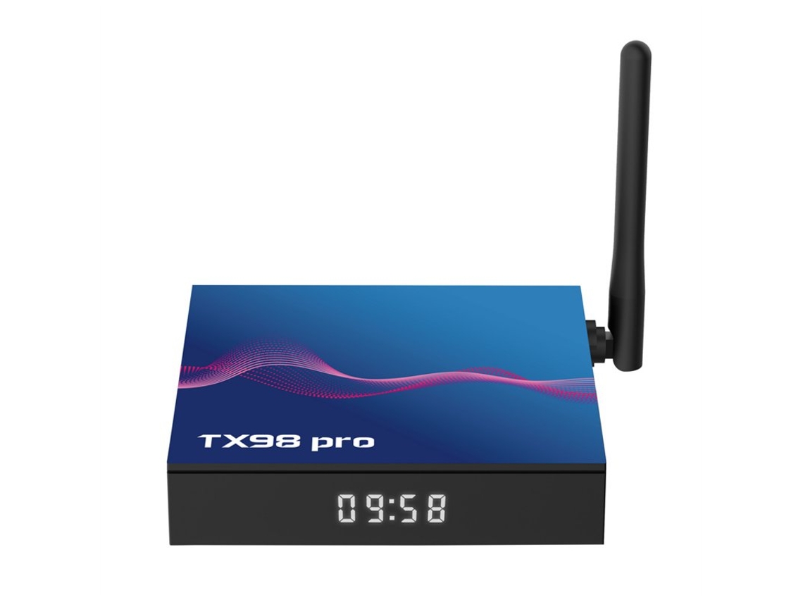Box Smart Tv Tx98 Pro Set- H618 para Android 12.0 Wifi 6 Bluetooth 5.0 Reproductor de medios HD Enchufe de la UE 2 + 16 gb