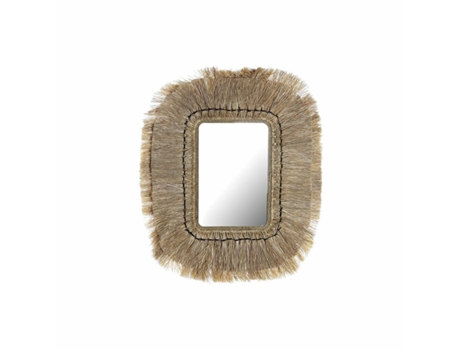 Espejo de pared DKD Home Decor Cristal Natural Jute (50 x 2 x 60 cm)