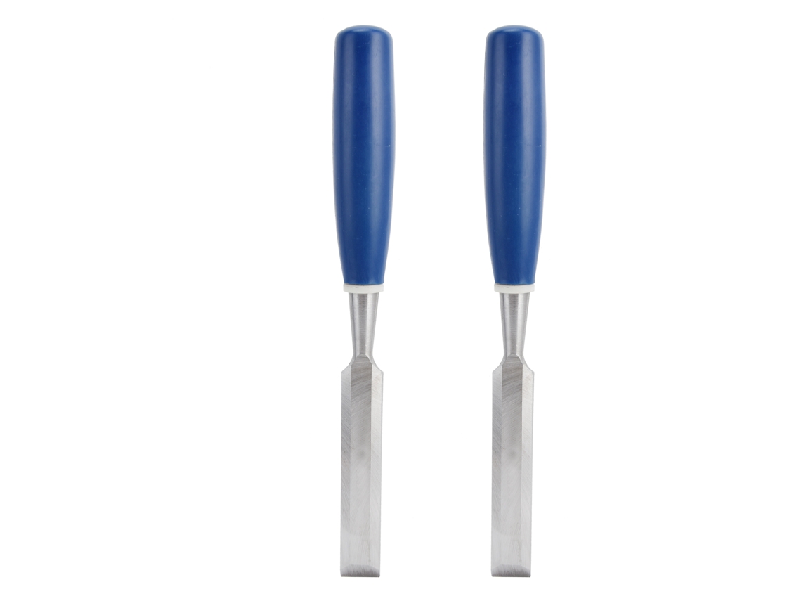 Juego de 2 cepillos de madera de alta dureza con mango azul para carpintería, cepillo plano, cepillo para ranurar, 1 pulgada