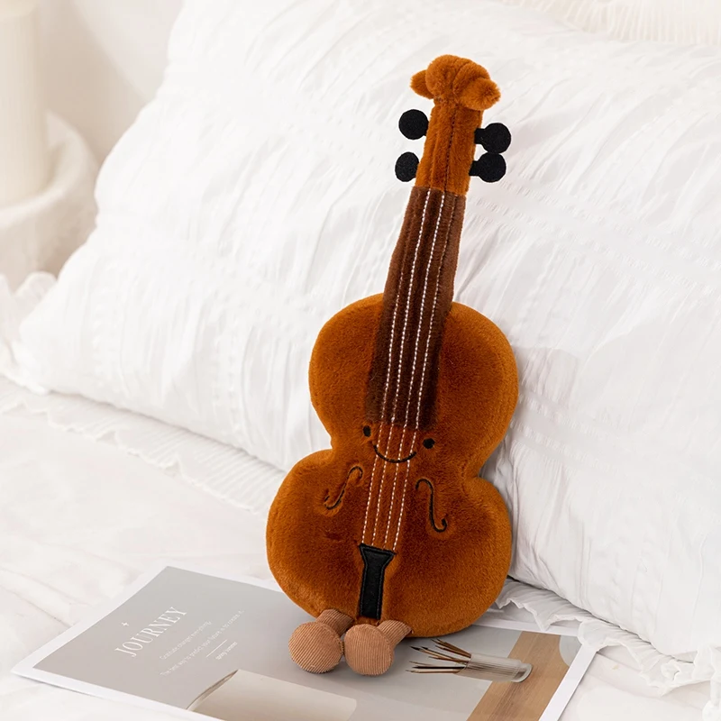 (violín 30cm) Lindo Juguete Musical De Peluche Con Forma De Instrumento, Regalo De Cumpleaños