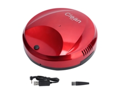 MEOIRUERY Aspiradora de Suelo Inteligente Automática Recargable por USB para Hogar (Roja)