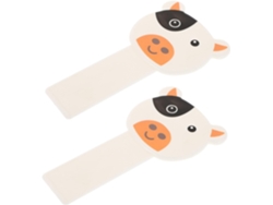 Juego de elevador de inodoro de 2 piezas con tapa portátil, diseño de dibujos animados divertidos, palanca Slowmoose