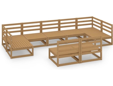Conjunto 9 de muebles de jardín VIDAXL madera maciza de pino