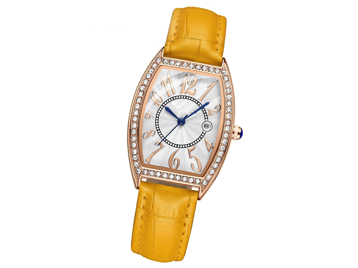 Reloj De Cuarzo Elegante Resistente Al Agua Con Diamantes De Imitación Para Mujer