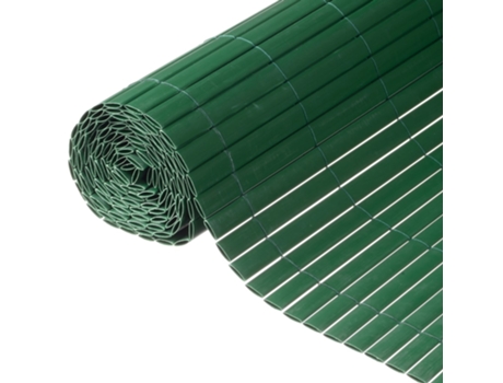 MAISON EXCLUSIVE Valla cañizo de ocultación jardín doble cara PVC verde 1,5x3 m