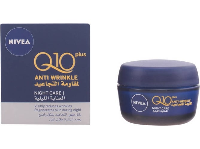 Crema Facial NIVEA Q10 ml+ Anti-Arruga Night Crema 50 ml
