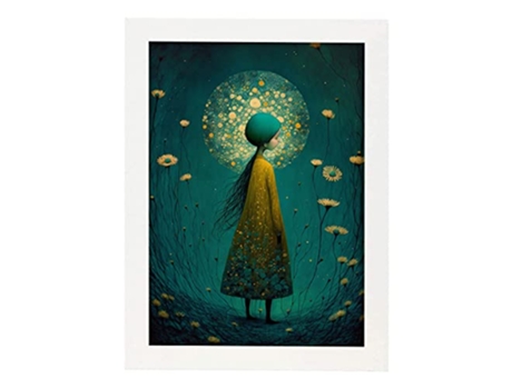 NACNIC Poster Margaritas En Estilo Surrealismo Cinematográfico Ilustraciones Y Grabados De Historieta Abstracta Y Artística A3 Marcos Blancos