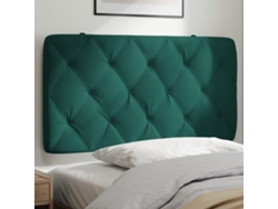 Cabecero De Cama Acolchado Terciopelo Verde Oscuro 100 Cm