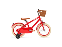 Bicicleta infantil retro roja de 14 pulgadas con cesta - Generation