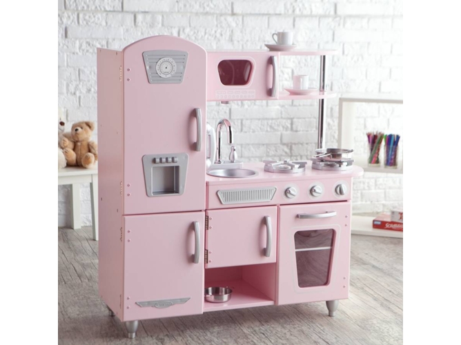Cucina de Jugar KID KRAFT Vintage Play Rosa
