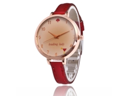 Reloj De Pulsera Zhoulianfa Para Estudiante, Con Correa Fina, Cuarzo Analógico, Rojo.