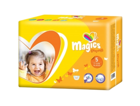 Pañales Talla 5 MAGICS EASYSOFT. 42 uds. (11 - 16 kg)